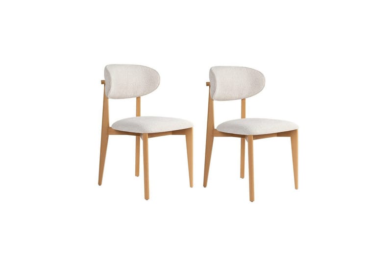 Spisestol Sanroman Classic Hvit / Lys Eik, Hvit / Lys Eik