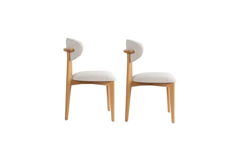 Spisestol Sanroman Classic Hvit / Lys Eik - Hvit / Lys Eik - Møbler - Stoler - Spisestuestoler & kjøkkenstoler