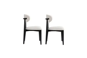 Spisestol Sanroman Classic Hvit / Svart - Hvit / Svart - Møbler - Stoler - Spisestuestoler & kjøkkenstoler