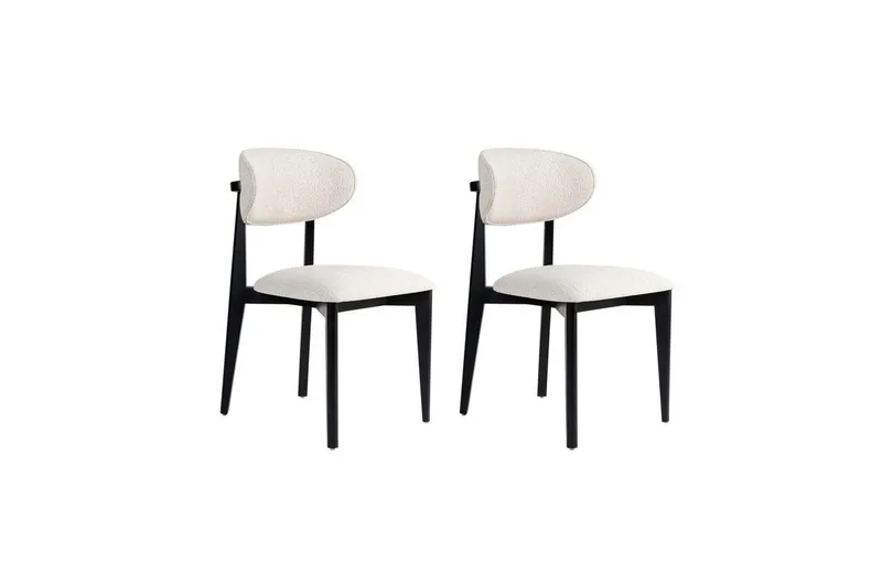 Spisestol Sanroman Classic Hvit / Svart, Hvit / Svart