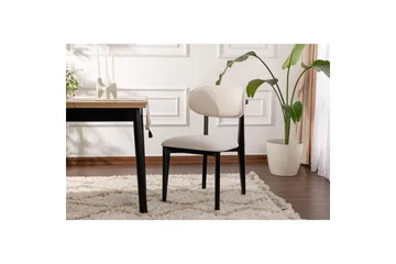 Spisestol Sanroman Classic Hvit / Svart - Hvit / Svart - Møbler - Stoler - Spisestuestoler & kjøkkenstoler