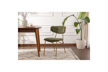 Spisestol Sanroman Grønn / Gull - Grønn / Gull - Møbler - Stoler - Spisestuestoler & kjøkkenstoler