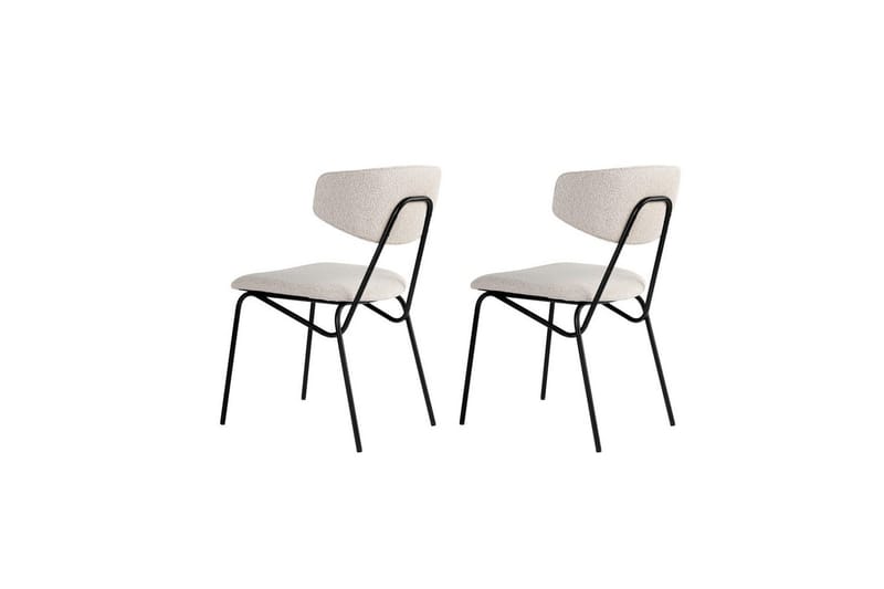 Spisestol Sanroman Hvit / Svart - Hvit / Svart - Møbler - Stoler - Spisestuestoler & kjøkkenstoler