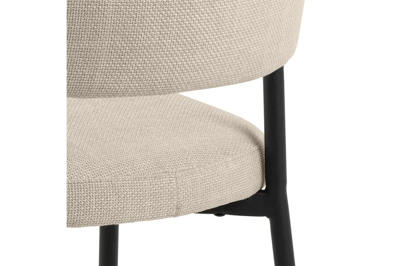 Spisestol Sawako - Beige / Svart - Møbler - Stoler - Spisestuestoler & kjøkkenstoler