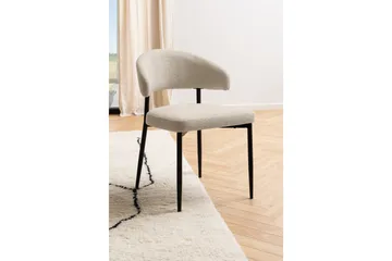 Spisestol Sawako - Beige/svart - Møbler - Stoler - Spisestuestoler & kjøkkenstoler