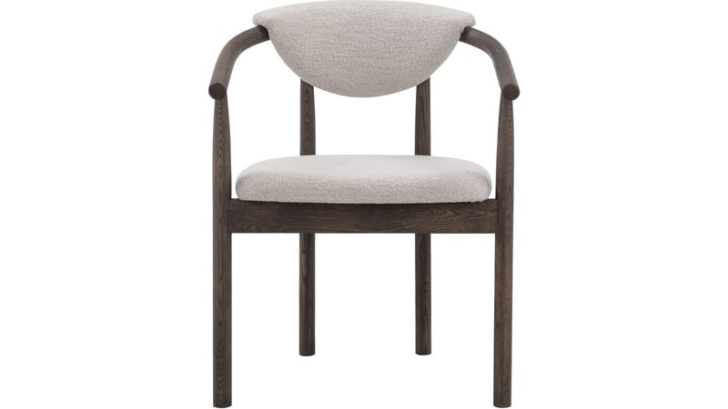 Spisestol Selvik i Beige Bouclé - beige - Møbler - Stoler - Spisestuestoler & kjøkkenstoler