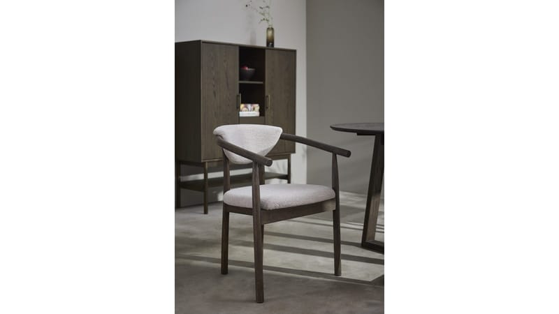 Spisestol Selvik i Beige Bouclé - beige - Møbler - Stoler - Spisestuestoler & kjøkkenstoler