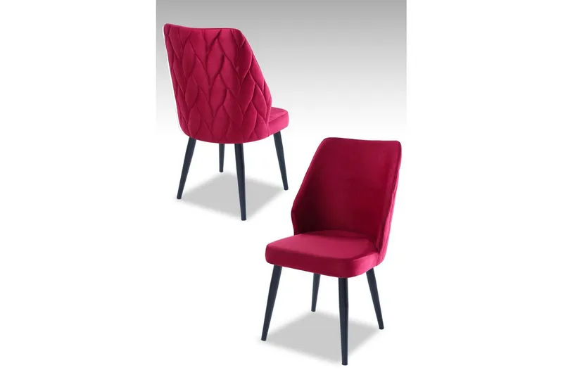 Spisestol Stifen Flis Rød / Svart, Flis Rød / Svart