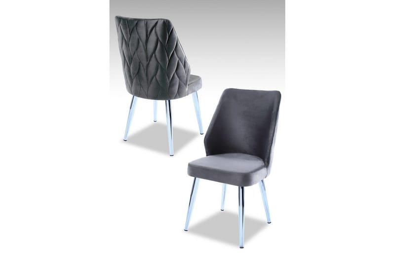 Spisestol Stifen Grå / Krom, Grå / Krom