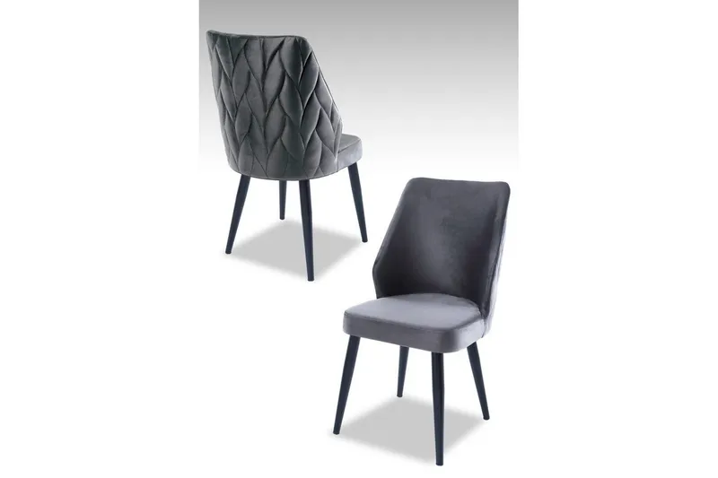 Spisestol Stifen Grå / Svart, Grå / Svart