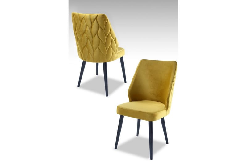 Spisestol Stifen Gul / Svart, Gul / Svart