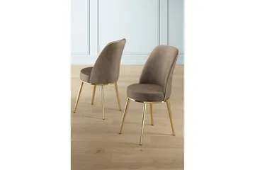 Spisestol Sugako Cappuccino / Gull - Cappuccino / Gull - Møbler - Stoler - Spisestuestoler & kjøkkenstoler