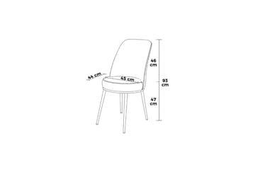 Spisestol Sugako Cappuccino / Gull - Cappuccino / Gull - Møbler - Stoler - Spisestuestoler & kjøkkenstoler