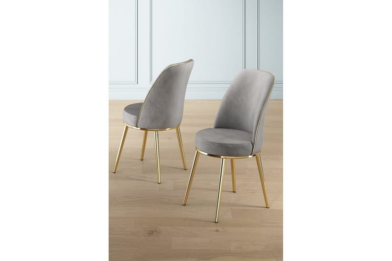 Spisestol Sugako Grå / Gull - Grå / Gull - Møbler - Stoler - Spisestuestoler & kjøkkenstoler