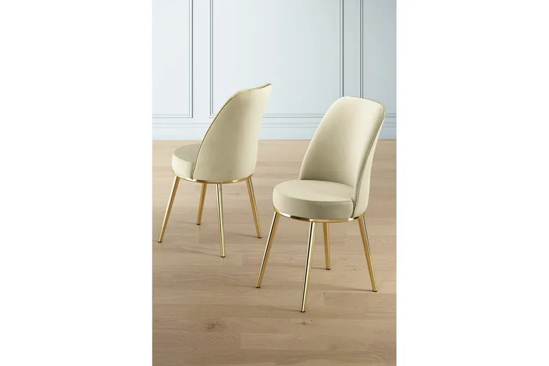 Spisestol Sugako Krem / Gull - Krem / Gull - Møbler - Stoler - Spisestuestoler & kjøkkenstoler