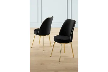 Spisestol Sugako Svart / Gull - Svart / Gull - Møbler - Stoler - Spisestuestoler & kjøkkenstoler