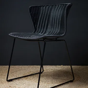 Spisestol Wings 2-pakning utendørs - Svart - Møbler - Stoler - Spisestuestoler & kjøkkenstoler