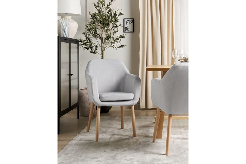 Spisestol Yorkville ll - Grå, lyst tre - Møbler - Stoler - Spisestuestoler & kjøkkenstoler