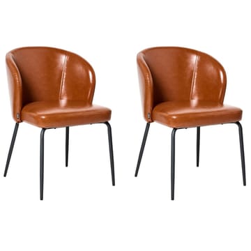 Spisestol Zana 2-pakning - Brun, Svart - Møbler - Stoler - Spisestuestoler & kjøkkenstoler