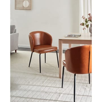 Spisestol Zana 2-pakning - Brun, Svart - Møbler - Stoler - Spisestuestoler & kjøkkenstoler