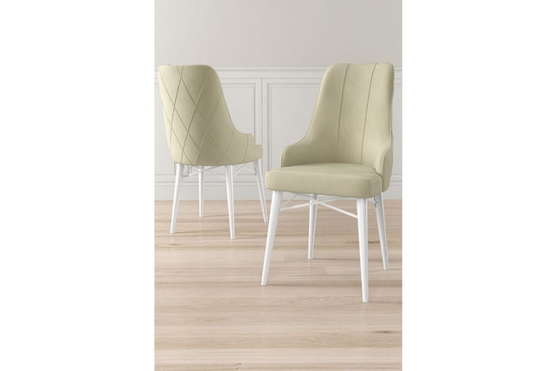 Spisestol Puntoz Krem / Hvit - Krem / Hvit - Møbler - Stoler - Spisestuestoler & kjøkkenstoler