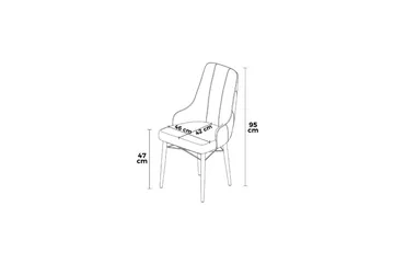 Spisestol Puntoz Grå / Hvit - Grå / Hvit - Møbler - Stoler - Spisestuestoler & kjøkkenstoler