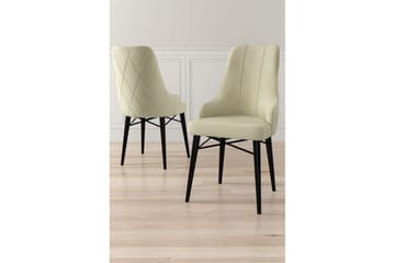 Spisestol Puntoz Krem / Svart - Krem / Svart - Møbler - Stoler - Spisestuestoler & kjøkkenstoler