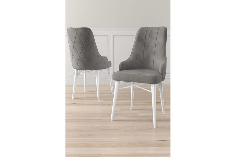 Spisestol Puntoz Grå / Hvit - Grå / Hvit - Møbler - Stoler - Spisestuestoler & kjøkkenstoler