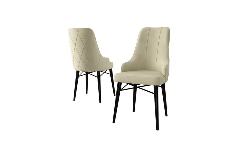 Spisestol Puntoz Krem / Svart, Krem / Svart
