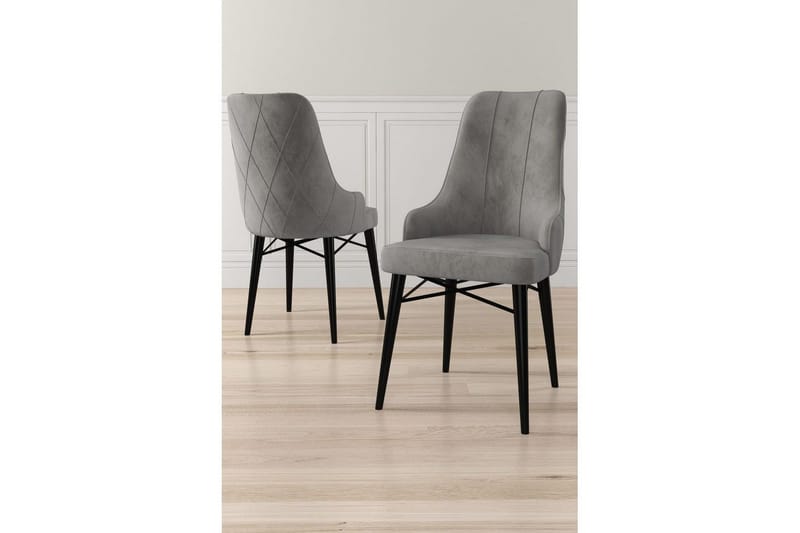 Spisestol Puntoz Grå / Svart - Grå / Svart - Møbler - Stoler - Spisestuestoler & kjøkkenstoler