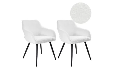 Spisestuestol Casmalia sett av 2 Hvit/Svart - Hvit/Svart - Møbler - Stoler - Spisestuestoler & kjøkkenstoler