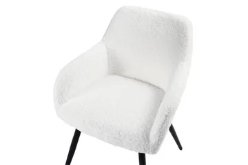 Spisestuestol Casmalia sett av 2 Hvit/Svart - Hvit/Svart - Møbler - Stoler - Spisestuestoler & kjøkkenstoler