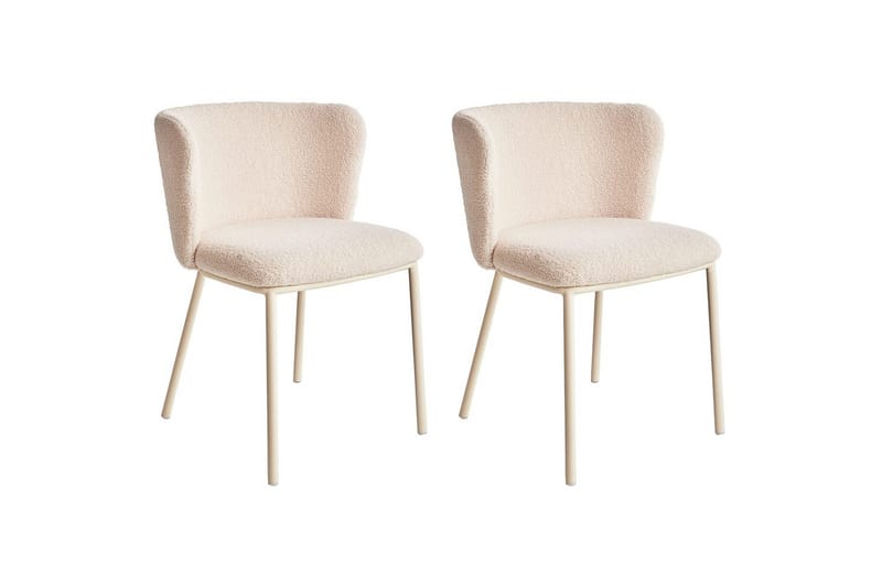 Spisestuestol Mina II sett med 2 Beige - Beige - Møbler - Stoler - Spisestuestoler & kjøkkenstoler