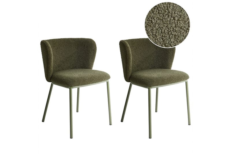 Spisestuestol Mina II sett med 2 Grønn, Grønn