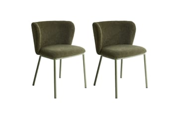 Spisestuestol Mina II sett med 2 Grønn - Grønn - Møbler - Stoler - Spisestuestoler & kjøkkenstoler