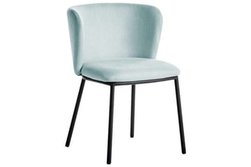 Spisestuestol Mina sett med 2 Blå/Svart - Blå/Svart - Møbler - Stoler - Spisestuestoler & kjøkkenstoler