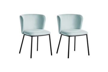 Spisestuestol Mina sett med 2 Blå/Svart - Blå/Svart - Møbler - Stoler - Spisestuestoler & kjøkkenstoler