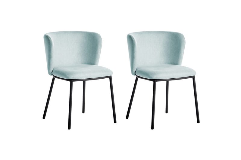 Spisestuestol Mina sett med 2 Blå/Svart, Blå/Svart