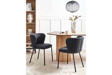 Spisestuestol Mina sett med 2 Svart - Svart - Møbler - Stoler - Spisestuestoler & kjøkkenstoler