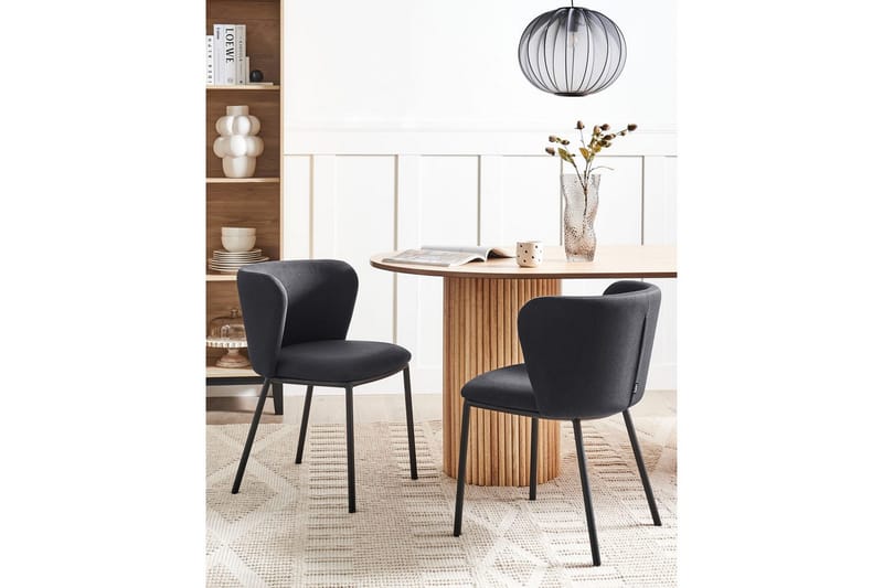 Spisestuestol Mina sett med 2 Svart - Svart - Møbler - Stoler - Spisestuestoler & kjøkkenstoler