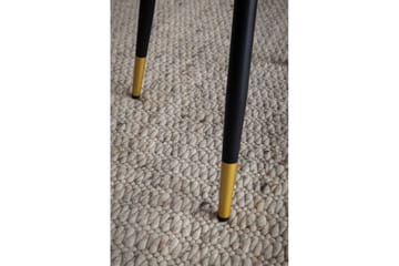 Spisestuestol Wohnling fløyelstrukket med metallben, moderne loftstil Svart - Svart - Møbler - Stoler - Spisestuestoler & kjøkkenstoler