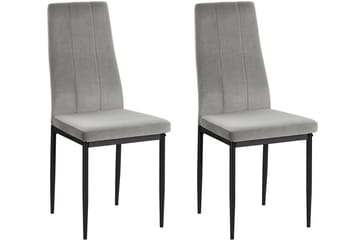 Aggarp Spisestol - Fløyel/Grå - Møbler - Stoler - Spisestuestoler & kjøkkenstoler