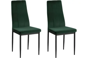 Aggarp Spisestol - Fløyel/MørkeGrønn - Møbler - Stoler - Spisestuestoler & kjøkkenstoler
