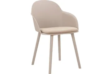 Aimee Karmstol - Beige - Møbler - Stoler - Spisestuestoler & kjøkkenstoler