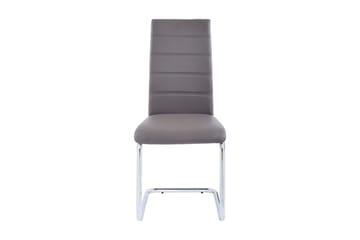 Aleia Spisestol Kunstlær 2-pk - Grå/Sølv - Møbler - Stoler - Spisestuestoler & kjøkkenstoler