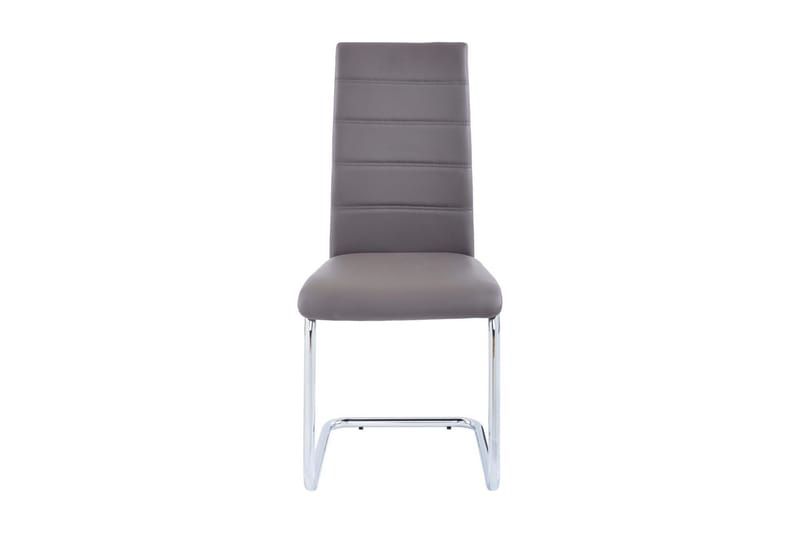 Aleia Spisestol Kunstlær 2-pk - Grå/Sølv - Møbler - Stoler - Spisestuestoler & kjøkkenstoler
