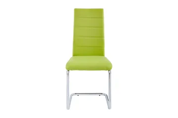 Aleia Spisestol Kunstlær 4-pk - Grønn/Sølv - Møbler - Stoler - Spisestuestoler & kjøkkenstoler