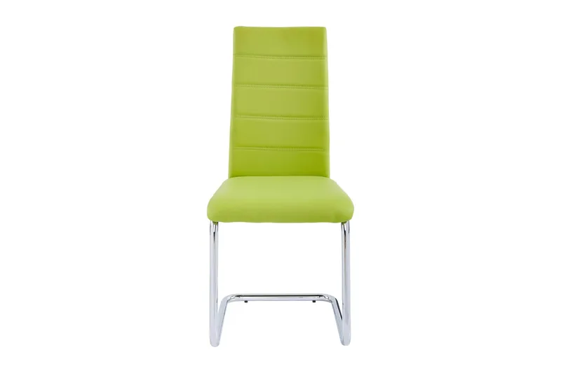 Aleia Spisestol Kunstlær 4-pk - Grønn/Sølv - Møbler - Stoler - Spisestuestoler & kjøkkenstoler