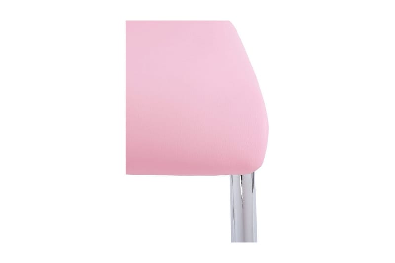 Aleia Spisestol Kunstlær 4-pk - Rosa/Krom - Møbler - Stoler - Spisestuestoler & kjøkkenstoler