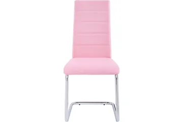 Aleia Spisestol Kunstlær 4-pk - Rosa/Krom - Møbler - Stoler - Spisestuestoler & kjøkkenstoler